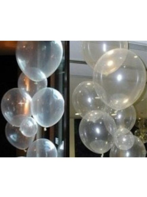 Átlátszó tölthető latex gömb lufi 30 cm dekorációhoz