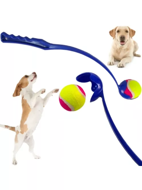 NUXIE labda eldobó kutyajáték, 48 cm-es műanyag kilövő kar, labdával