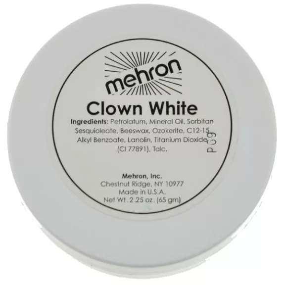 65 g-os Mehron Clown White fehér sminkalap színpadi karakterekhez