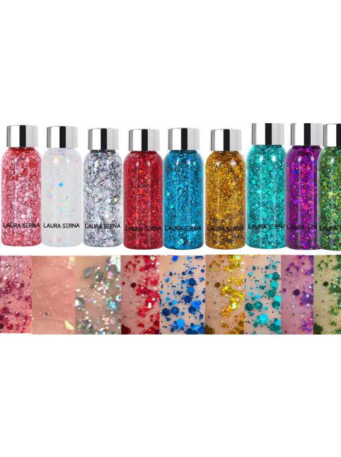 Laura Serna Chunky face and Body glitter gel - Lila