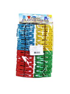 Ruhacsipesz - színes, műanyag 24 db/csomag