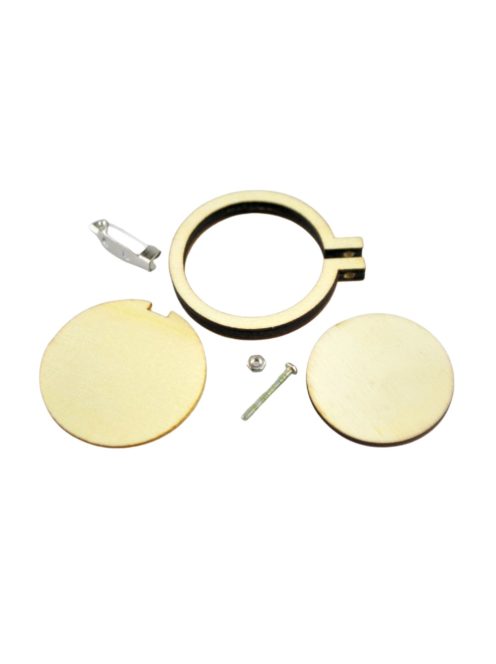 Kitűző hímzőkeret készlet - Kerek 5,5 cm