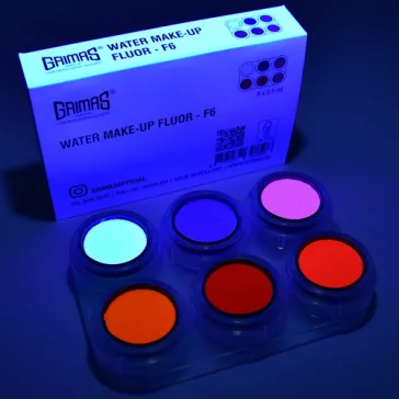 Grimas  UV Fluor  6 színű arcfesték készlet