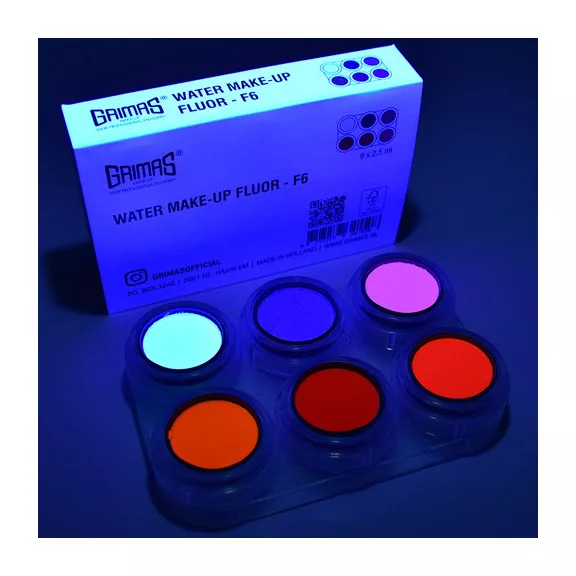 Grimas  UV Fluor  6 színű arcfesték készlet