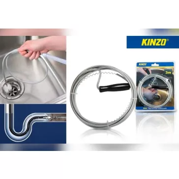 Lefolyó tisztító spirál 3 méter