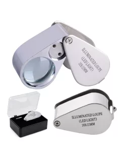 30x nagyítású led-es zsebnagyító ékszerekhez alumínium kivitel
