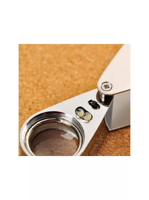 30x nagyítású led-es zsebnagyító ékszerekhez alumínium kivitel