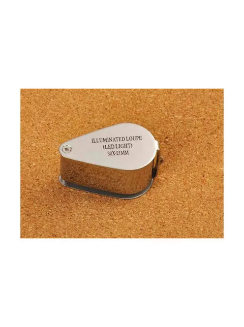 30x nagyítású led-es zsebnagyító ékszerekhez alumínium kivitel