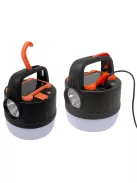 Kempinglámpa, akkumulátoros LED lámpa, USB tölthető, napelemes töltés, turista lámpa, kampós, többfunkciós, áramszünet esetére