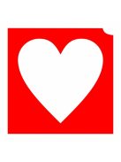 KiviArt 4x4cm Csillámtetoválás sablon 14 szív 