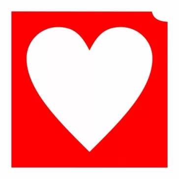 KiviArt 4x4cm Csillámtetoválás sablon 14 szív 