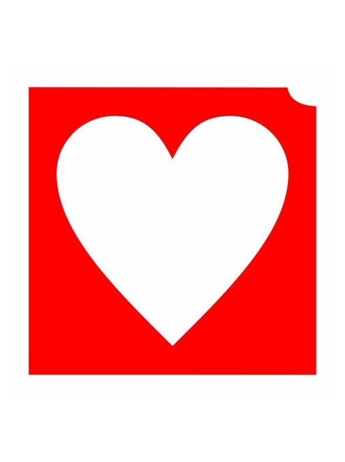 KiviArt 4x4cm Csillámtetoválás sablon 14 szív 
