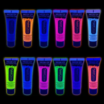   Paintglow Uv - Neon arc és testfesték glow in the dark invisible 10ml
