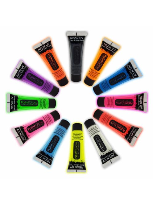 Paintglow Uv - Neon arc és testfesték glow in the dark invisible 10ml