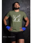 Kickbox Fighting kereknyakú pamut póló kick box mintával uniszex