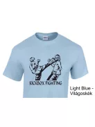 Kickbox Fighting kereknyakú pamut póló kick box mintával uniszex