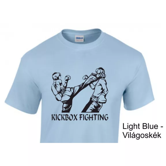 Kickbox Fighting kereknyakú pamut póló kick box mintával uniszex