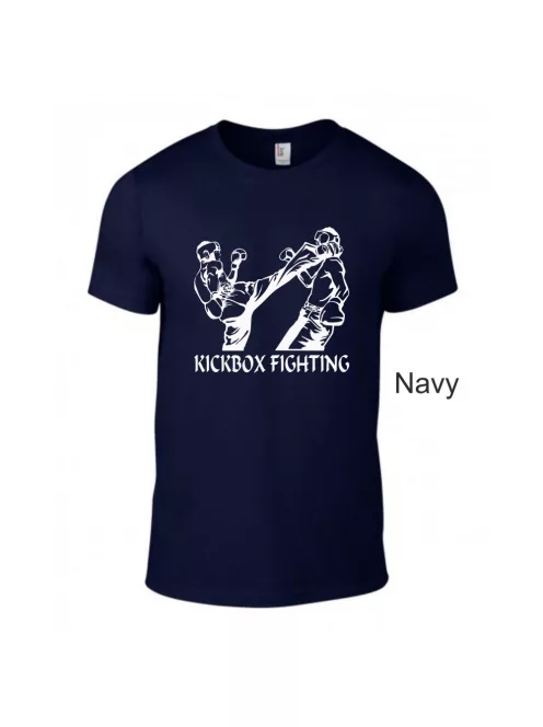 Kickbox Fighting kereknyakú pamut póló kick box mintával uniszex