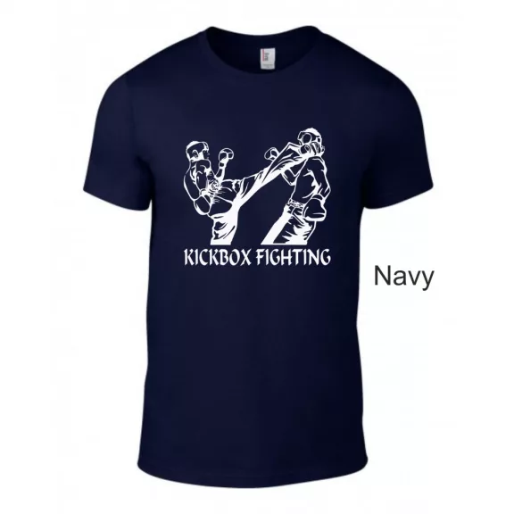 Kickbox Fighting kereknyakú pamut póló kick box mintával uniszex