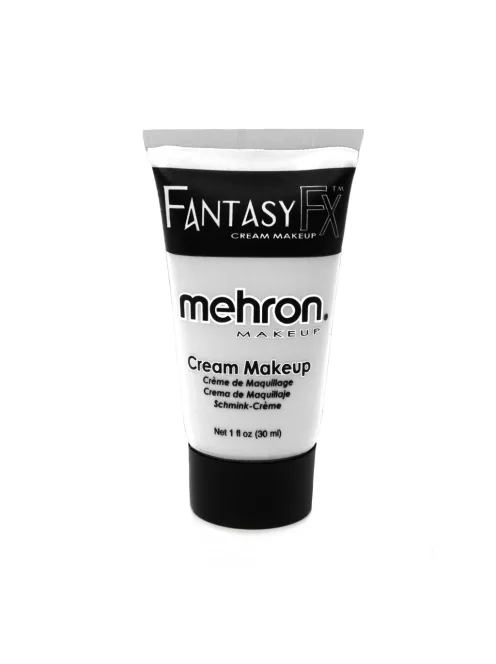Mehron Fantasy FX White (30ml) – Fehér krémfesték, bohóc smink alap, vízbázisú arcfesték