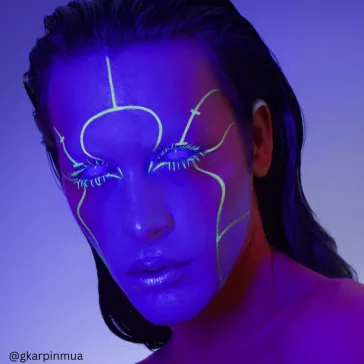 Mehron Liquid Glow in the Dark folyékony testfesték 130ml-es flakonban, sötétben világító és UV-aktív effektussal