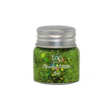 TAG Chunky Glitter Gel Green - Zöld 20gr
