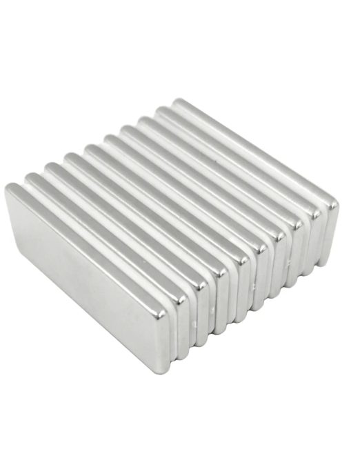 10 darabos 8x4x2 mm-es nikkelezett neodímium hasáb mágnes szett