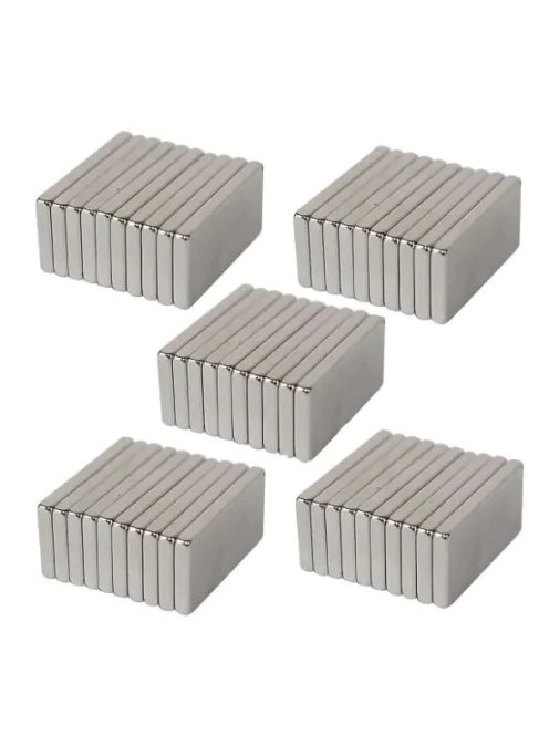 10 darabos 8x4x2 mm-es nikkelezett neodímium hasáb mágnes szett