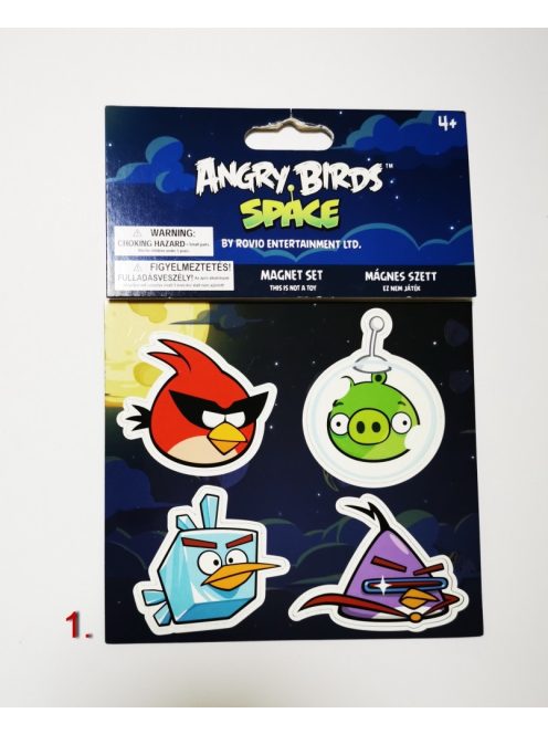 Angry Birds hűtőmágnes szett 4 db-os, 2 féle
