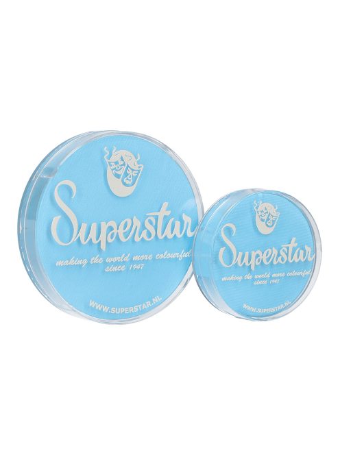 Superstar Aqua Frosti Blue színű arcfesték 45 grammos tégelyben, csillogó jégkék, gyerekeknek is, EU-kompatibilis