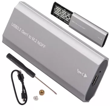 M.2 SATA NGFF SSD ház USB 3.1 Type C adapter 2230 2280 méretű meghajtókhoz
