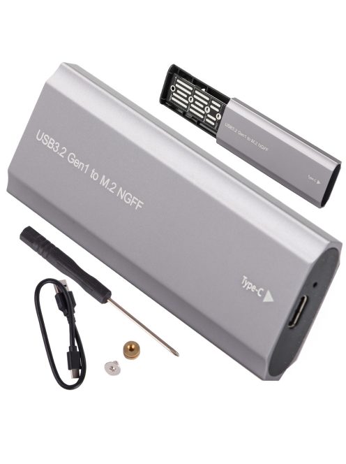 M.2 SATA NGFF SSD ház USB 3.1 Type C adapter 2230 2280 méretű meghajtókhoz