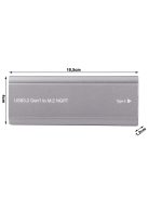 M.2 SATA NGFF SSD ház USB 3.1 Type C adapter 2230 2280 méretű meghajtókhoz