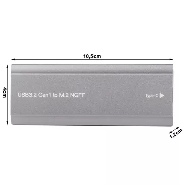 M.2 SATA NGFF SSD ház USB 3.1 Type C adapter 2230 2280 méretű meghajtókhoz