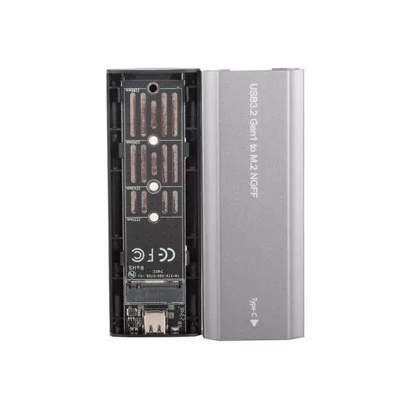 M.2 SATA NGFF SSD ház USB 3.1 Type C adapter 2230 2280 méretű meghajtókhoz
