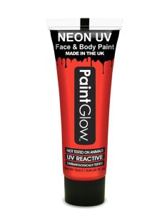 Paintglow Uv - Neon arc és testfesték piros 10ml