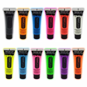 Paintglow Uv - Neon arc és testfesték piros 10ml