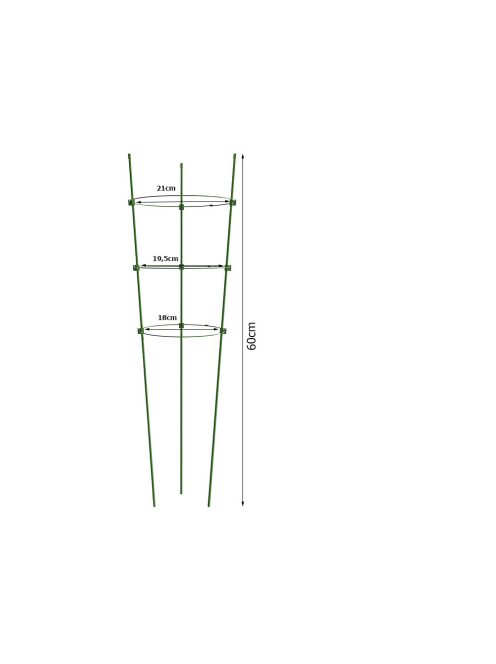 Gyűrűs támasz virágokhoz, növényekhez 60cm