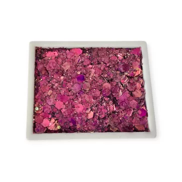 KiviArt Glitter Cream 'Pink Magic' irizáló rózsaszín holografikus csillámkrém arcra és hajra