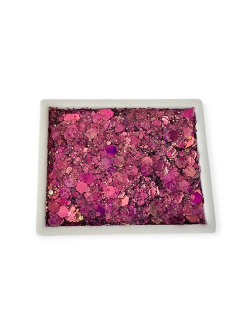 KiviArt Glitter Cream 'Pink Magic' irizáló rózsaszín holografikus csillámkrém arcra és hajra