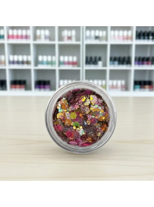 KiviArt Golden Fairy Mixed Chunky Csillám CG52 - Arany Tündér Glitter Sminkhez