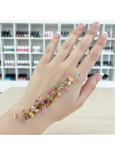 KiviArt Golden Fairy Mixed Chunky Csillám CG52 - Arany Tündér Glitter Sminkhez