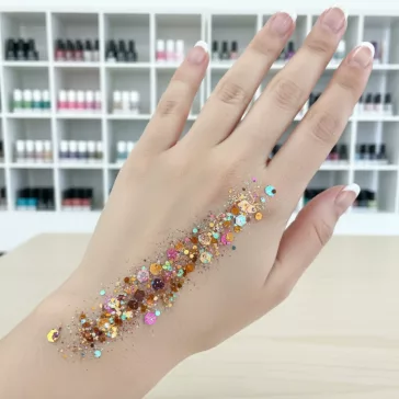 KiviArt Golden Fairy Mixed Chunky Csillám CG52 - Arany Tündér Glitter Sminkhez