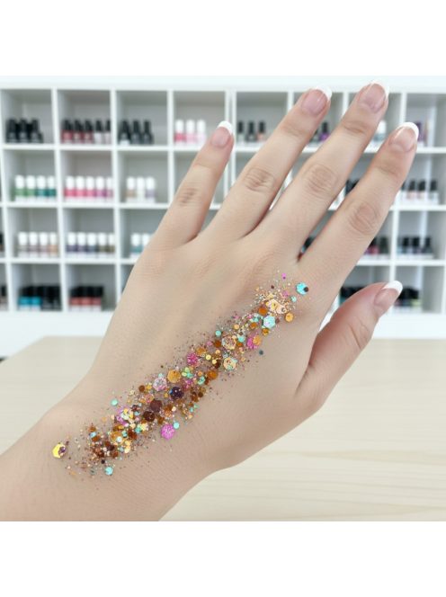 KiviArt Golden Fairy Mixed Chunky Csillám CG52 - Arany Tündér Glitter Sminkhez