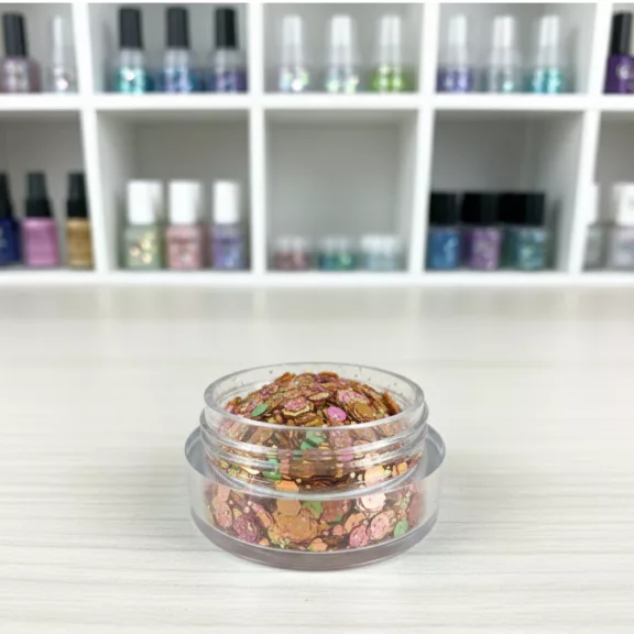 KiviArt Golden Fairy Mixed Chunky Csillám CG52 - Arany Tündér Glitter Sminkhez