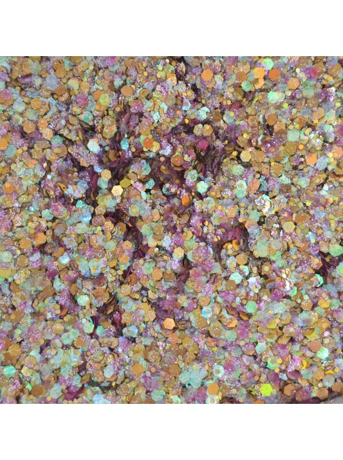 KiviArt Golden Fairy Mixed Chunky Csillám CG52 - Arany Tündér Glitter Sminkhez