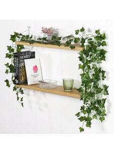 6 méteres mesterséges borostyán girland, dekoratív levelekkel, balkonra és falra