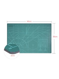 Öngyógyuló vágószőnyeg precíziós mérőskálával, centiméteres és szögjelölésekkel