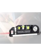 Precíziós lézeres szintező 15 cm-es, 2,5 m-es mérőszalaggal, lézeres mérővel, 3 üzemmóddal, LED