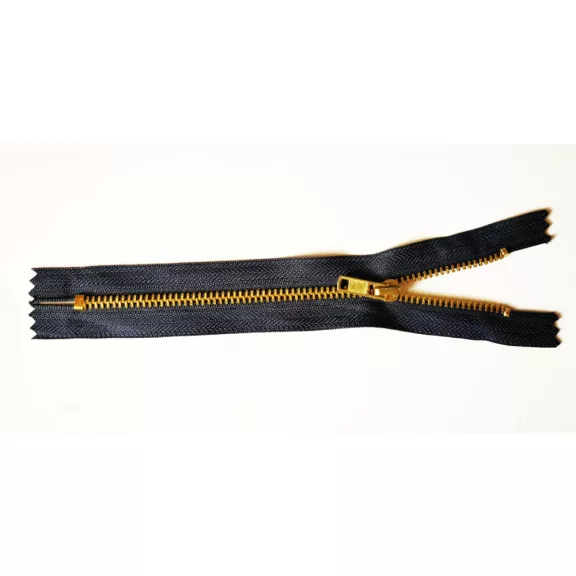 Fémcipzár, VT0-ás zárt húzózár - réz -18 cm több szín